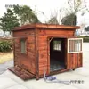 Casa Grande para Perro Modelo Nuevo de Madera Maciza, Casa Impermeable para Perro de Exterior con Alfombrilla Refrigerante, Jaula Frío-Prueba para Perros Mascotas, Perrera Carbonizada para Golden Retriever