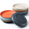 Prato de Jantar Personalizado Amazon Transfronteiriço Prato Redondo 23cm Utensílios de Mesa Domésticos de PP Prato para Salada Petisco Prato de Osso com Impressão de Logo
