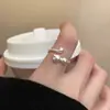 Anillo Exquisito de Elefante para Mujer Estilo Ins Sentido de Diseño Nicho Dulce Fresco Abierto Ajustable Anillo Lujo Ligero Elegante Celebridad de Internet Anillo Dedo Índice