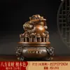 Grande Ornamento de Sapo Dourado para Atrair Riqueza, Artesanato de Sapo Dourado de Três Pernas, Presente de Inauguração para Recepção de Loja