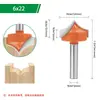 Juego de 6 Cuchillos de Tallado Puntiagudos Rojos y Naranjas, Fresadora, Herramienta para Máquina de Grabado, Cuchillo para Panel de Puerta, Herramienta para Carpintería con Patrón de Tallado Fino