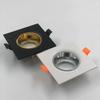 Anillo facial de plástico para portalámparas GU10 MR16, carcasa cuadrada para lámpara LED, kit de carcasa para lámpara halógena con ángulo ajustable
