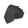 Gravata Masculina Transfronteiriça 7cm Cor Sólida Gravata Amarrada à Mão Gravata Jacquard de Poliéster Masculina Logotipo Gravata de Alta Qualidade para Homens