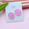 Estilo Novo Primavera e Verão Xadrez Transparente Estampado Botões Acessórios Botões DIY para Roupas Tamancos Acessórios Decorativos para Capa de Celular