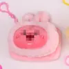 Bolsa de Monedas de Peluche de Dibujos Animados Lindo Colgante de Castor con Vestido Llavero Bolsa para Guardar Audífonos Accesorios Pequeños para Colgar