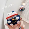 Estojo Fofo de Gato da Sorte para AirPods Pro/3 Fone de Ouvido Desenho Animado Silicone 1ª/2ª Geração Estojo para Fone de Ouvido Bluetooth da Apple Adequado