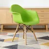 Cadeira de Plástico Moderna para Uso Doméstico com Braços Criativos Eames e Encosto, Adequada para Cafés e Restaurantes de Fast-Food