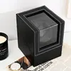Caja de Embalaje Personalizada para Relojes Caja de Cuero para Relojes Mecánicos Luz de Lujo Transparente Visible Embalaje de Reloj Caja de Motor Automático Rotador de Reloj