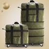 Bolsa de equipaje de lona gran capacidad 158 bolsa de aerolínea bolsa de viaje para mudanza con ruedas bolsa de equipaje de arrastre trasero doble uso