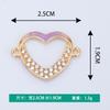 Venta al por mayor Nuevo Creativo Collar Pulsera Colgante Doble en Forma de Corazón Pequeño Accesorio Joyería Piezas para DIY