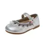 Zapatos de Princesa con Lazo para Niñas 2026 Otoño Nuevo Estilo Suela Suave Encaje Zapatos Pequeños de Piel para Bebés y Niños Pequeños