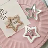 Pasador de Lana de Cordero con Estrella de Cinco Puntas para Otoño e Invierno para Niños, Pinza Bb con Pasador de Felpa de Estrella para Flequillo y Accesorios para el Cabello Laterales para Niñas