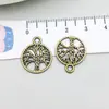 Misturado 100 5 Cores Folhas de Árvore da Vida Vazadas Série Pingente de Liga Pingente DIY Acessórios para Pulseira Colar