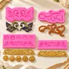 DIY Estilo Europeo Retro Amor Flor Vid Relieve Paso Seco Decoración Borde Pastel Herramientas de Arcilla Molde de Goteo para Hornear