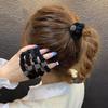 Corea del Sur Sense Titular 2023 Nuevo Estilo Anillo para el Cabello de Intestino Grueso Tendón de Goma para Mujer Cola de Caballo Bola Tocado Chaqueta de Cuero