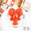 Acessórios de ornamento de resina desenho animado simulação lagostim cozinha DIY cola de creme ímã de geladeira capa de celular adesivo acessórios
