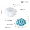 Molde de silicona para gelatina de flores, loto 3D, molde para postre, pudín, mousse de peonía, silicona de grado alimenticio