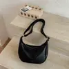Bolsa feminina de grande capacidade, nova coleção primavera/verão 2026, design de nicho, bolsa de ombro, bolsa transversal, textura de alta qualidade, bolsa em formato de bolinho