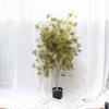 Árvore artificial de bordo vermelho verde Árvore de Banyan chão planta verde artificial árvore artificial árvore de bordo sala de estar Decoração de Hall Folha de Bordo flor artificial