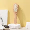 Escova de lã de faia com embalagem de material personalizada e logotipo, pente de almofada de ar para massagem personalizado, pente plano de faia personalização personalizada