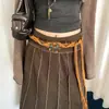 Cinturón de Cuero Trenzado con Borlas de Cuentas Estilo Étnico Vintage para Mujer Cintura Ceñida Adelgazante Línea de Cintura Edición Ancha Accesorios de Moda