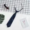 Gravata Plaid JK Ajustável para Uniforme Estudantil Feminino, Gravata Listrada Estilo Japonês, Gravata Estilo College para Homens, Curta Estilo Ins