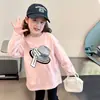 Ropa Linda de Dibujos Animados Camiseta de Manga Larga para Niñas 2026 Nuevo Ropa de Otoño Precoz de Niños Algodón Puro Transpirable Camiseta Base