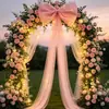 Laço de Rede para Casamento Europeu Decoração de Fundo para Arco de Casamento ao Ar Livre Enfeite de Laço de Natal