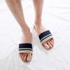 Pantuflas de Lino para el Hogar para Parejas Pantuflas de Interior Suelo de Madera Algodón y Lino Hogar Antideslizantes Suela Gruesa Pantuflas de Verano para Hombre y Mujer