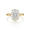 Anillo de Dedo Ovalado Huevo de Paloma de Plata de Ley S925 Anillo de Dedo Clásico Simple de Moissanita Sensación de Lujo Ligero Gama Alta Venta al por Mayor Transfronteriza para Mujeres