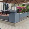 Departamento de ventas de combinación de jardineras de aleación de aluminio para exteriores, jardinera cuadrada para calles comerciales, jardinera de hierro para exteriores, jardinera con ranuras para flores