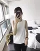 Camisola de punto para mujer, nueva camiseta de primavera y verano con base interior ajustada, camiseta sin mangas, diseño Sense Niche para mujer