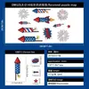 4 de Julio Día de la Independencia Americana Enano Águila Calva Pegatina Electrostática Ventana de Vidrio Decoraciones de Atmósfera Festiva