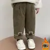 Calças Grossas para Meninas Inverno 2026 Novo Estilo Calças de Algodão de Inverno para Bebê Roupas de Inverno Infantis Calças de Veludo Acolchoadas de Três Camadas