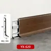 Fivela de Rodapé de Liga de Alumínio Metal Madeira Grão Rodapé Ultra-Fino Doméstico 6cm Extremamente Estreito Espessado Normcore Impermeável
