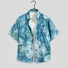 Camisa Retro de Hong Kong de Manga Corta Floral Estilo 2026 para Hombres y Mujeres, Estilo Holgado y Relajado, Camisa Casual de Moda Callejera Tailandesa