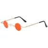 Mini Gafas de Fotografía Callejera, Gafas de Sol Antiguas de Moda para Hombres y Mujeres, Gafas de Sol Redondas Metálicas Retro de Marco Ultra Pequeño de Celebridad de Internet Douyin