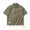 Hanska American Ice Silk Polo Shirt Masculino Manga Curta Verão Solto Montanha Camisa Gola Casual Meia Manga Camiseta de Secagem Rápida