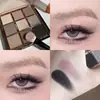 Muge Leen Paleta de Sombras de Ojos de Nueve Colores Mate Perlado Polvo Ahumado Rosa Color Melocotón Tierra Color Té con Leche Asequible Paleta de Sombras de Ojos Ins