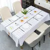 Mantel de PVC impermeable a prueba de aceite anti-quemaduras desechable tapete de mesa estilo ins de alta gama rectangular cubierta de tela para mesa de centro mantel