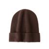 Chapéu de Cashmere Feminino Outono e Inverno Novo 100% Cashmere Puro Feminino Chapéu Melancia Cor Sólida Quente Para Cabeça Grande Chapéu Frio