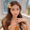 Pinza para el pelo de flor de huevo estilo Ju Jingyi Pinza lateral para flequillo de frente Pinza de pico de pato de verano para mujer Pinza lateral para cabello roto Accesorios para el cabello