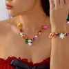 Set de Collar y Pulsera Navideño Nuevo de Moda Transfronterizo Europeo y Americano Pulsera de Reno Muñeco de Nieve Árbol de Navidad Regalo de Vacaciones
