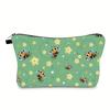 Bolsa de cosméticos de poliéster impermeable con letras de boda transfronterizas, bolsa de almacenamiento portátil con cremallera y cambio de papelería y artículos de tocador con forma de estrella