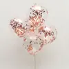 Vajilla desechable, platos de papel dorados, vasos, popotes, platos para pastel de oro rosa engrosados, suministros para fiesta de cumpleaños
