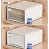 Caixa de armazenamento de plástico tipo gaveta de instalação gratuita, caixa de armazenamento de guarda-roupa doméstico, caixa de armazenamento de roupas combinadas multicamadas, atacado