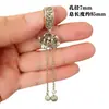 Colgante de Aleación de Plata Antigua Estilo Retro Colgante de Flor de Loto Mariposa Pulsera de Cristal DIY Anillo para Correr Accesorios de Borla Venta al por Mayor