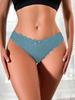 Ropa interior para mujer con ribete de encaje, Sexy, Multicolor, Entrepierna de algodón puro, Tejida, Ligera, Hueca, Transfronteriza, Cintura media, Estilo para chica joven