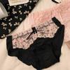 Verão Cetim Gelo Seda Roupa Íntima Estilo Doce Pura Luxúria Renda Roupa Íntima Meninas Cintura Baixa Sexy Calcinhas Femininas