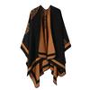 Chal Clásico Europeo y Americano de Moda para Mujer Chal para Mujer Otoño e Invierno Grueso Cálido Capa Exterior Gruesa Imitación Cachemira Capa en Stock